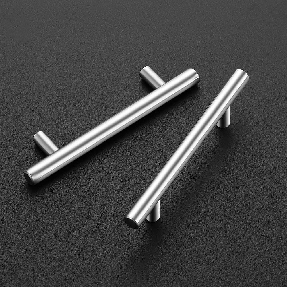 Ravinte 25 Pack 4 inch Brushed Nickel Cabinet Pulls Kitchen Cabinet Handles 6-3/8" Overall Length Satin Nickel Kitchen Cabinet Pulls