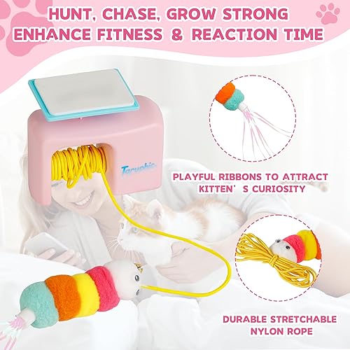 Miniatura 5 de Juguete interactivo para gatos de interior, juguete automático para colgar en la puerta con diseño desmontable, juguetes de gatitos para gatos de