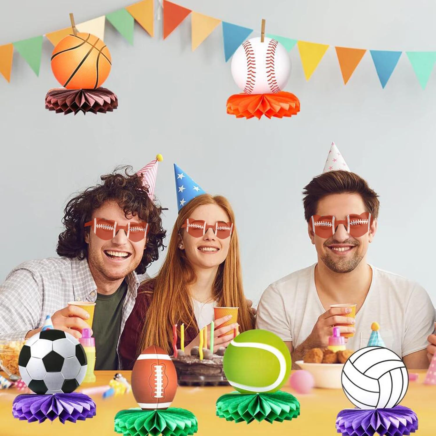 Layway 12 Pcs Sport Glasses Set Football Volleyball Soccer Basketball Sunglasses for Party Favors, Team Event Gifts - Image 5