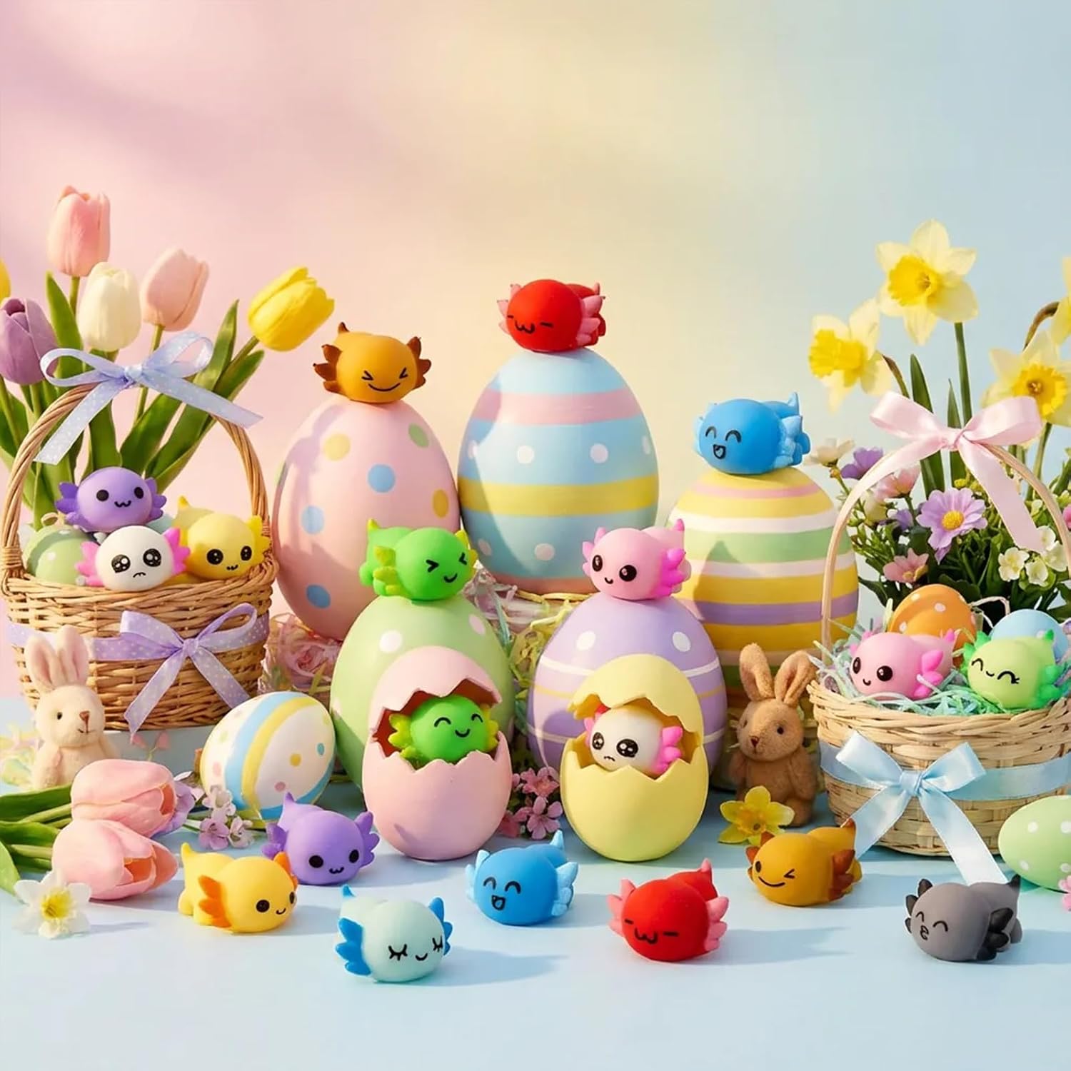 36 Pcs Axolotl Mochi Squishy Toys for Adults, Cute Axolotl Squishies Bulk, Soft Sensory Stress Relief Squeeze Fidget Toys, Party Favors, Goodie Bag Fillers, Novelty Gifts image 2