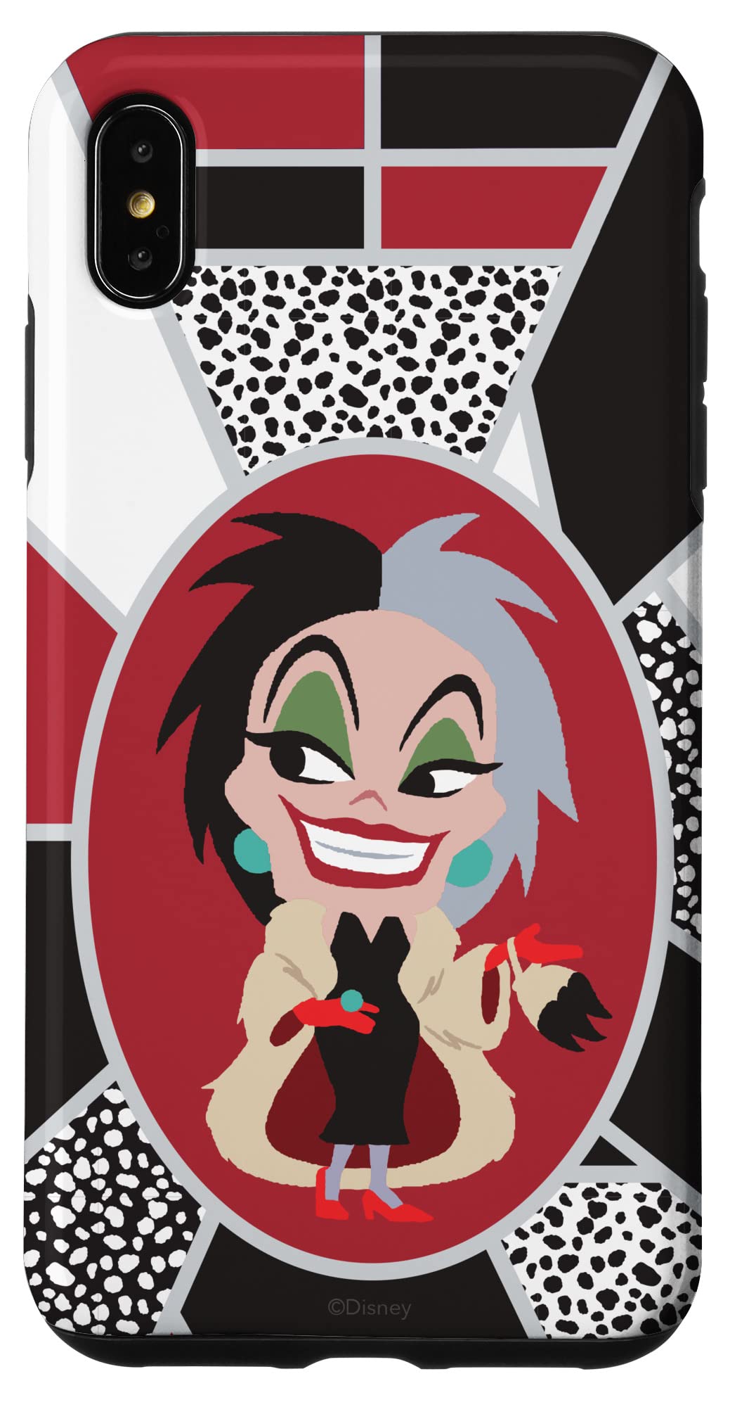 Custodia per iPhone XS Max Disney Villains Kawaii Cute Crudelia