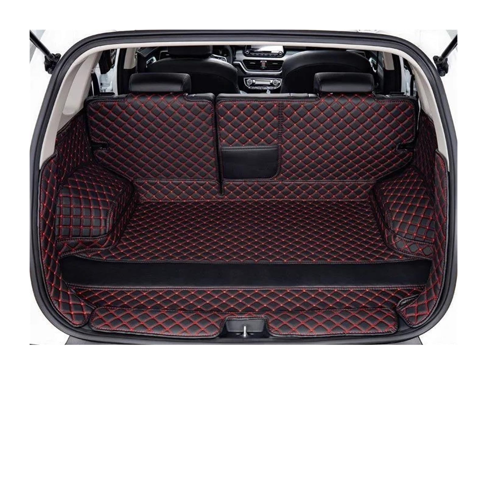 Tapis de coffre de voiture pour Nissan Ariya FE0 finition haut de gamme Black Red - 5