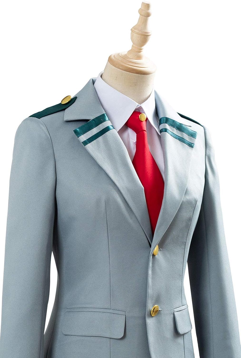 Miniatura 6 de DANGANCOS Womens Cosplay Tsuyu Asui Costume Anime School Girl Uniform Hoodie Jacket Outfit Dress Suit