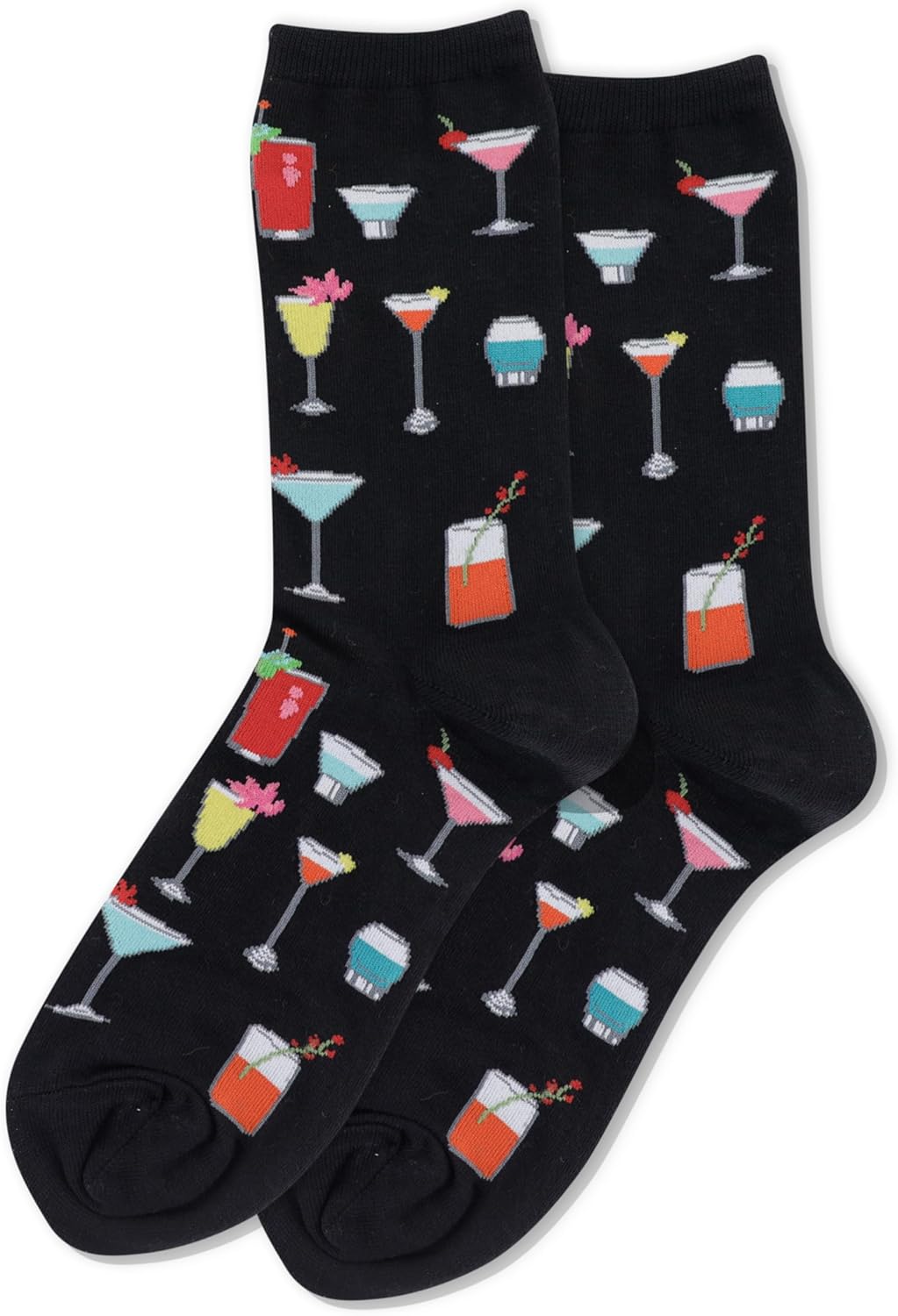 Hot Sox Women's Fun Cocktail Crew Socks-1 Pair Pack-Happy Hour Cool & Funny Gifts - Image 3