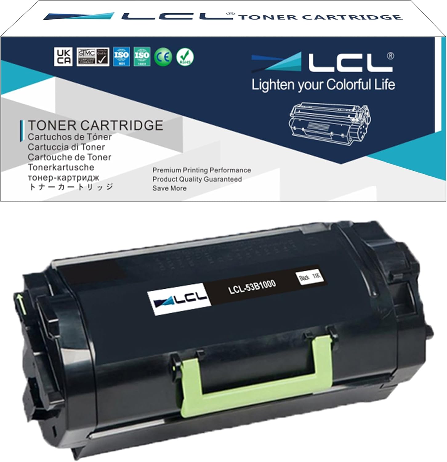 LCL 53B1000 Toner Cartridge Replacement for Lexmark 53B1000 53B1H00 11000 Pages for Lexmark MS817D MS818DN MS817N MS817n MS817dn MS818dn Laser Printer (1-Pack Black)