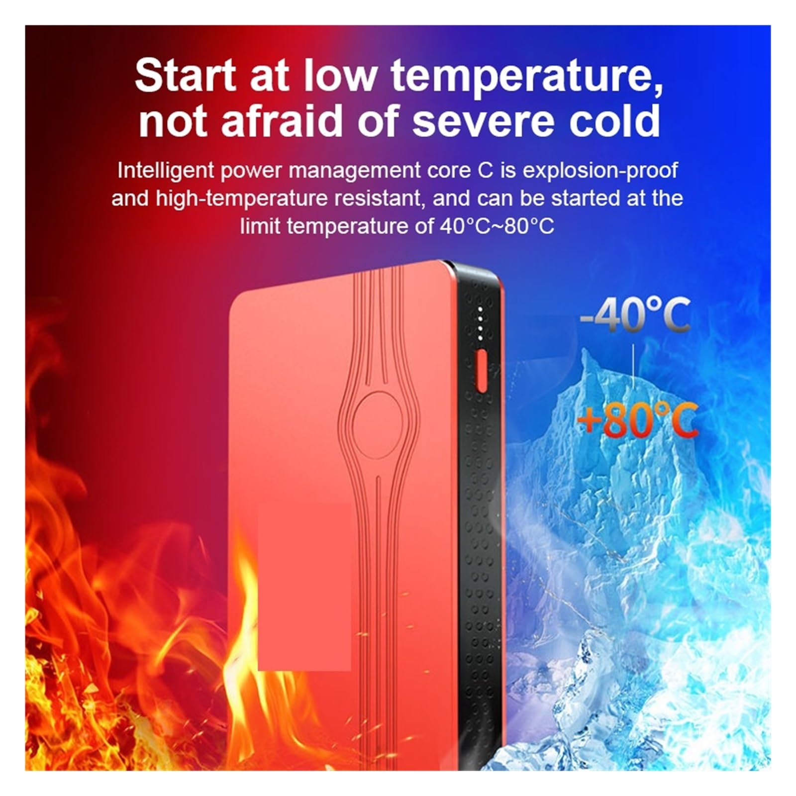 Avviatore di emergenza per auto, caricabatterie portatile da 10000 mAh, dispositivo di avviamento del motore a benzina e diesel, booster di emergenza con display digitale