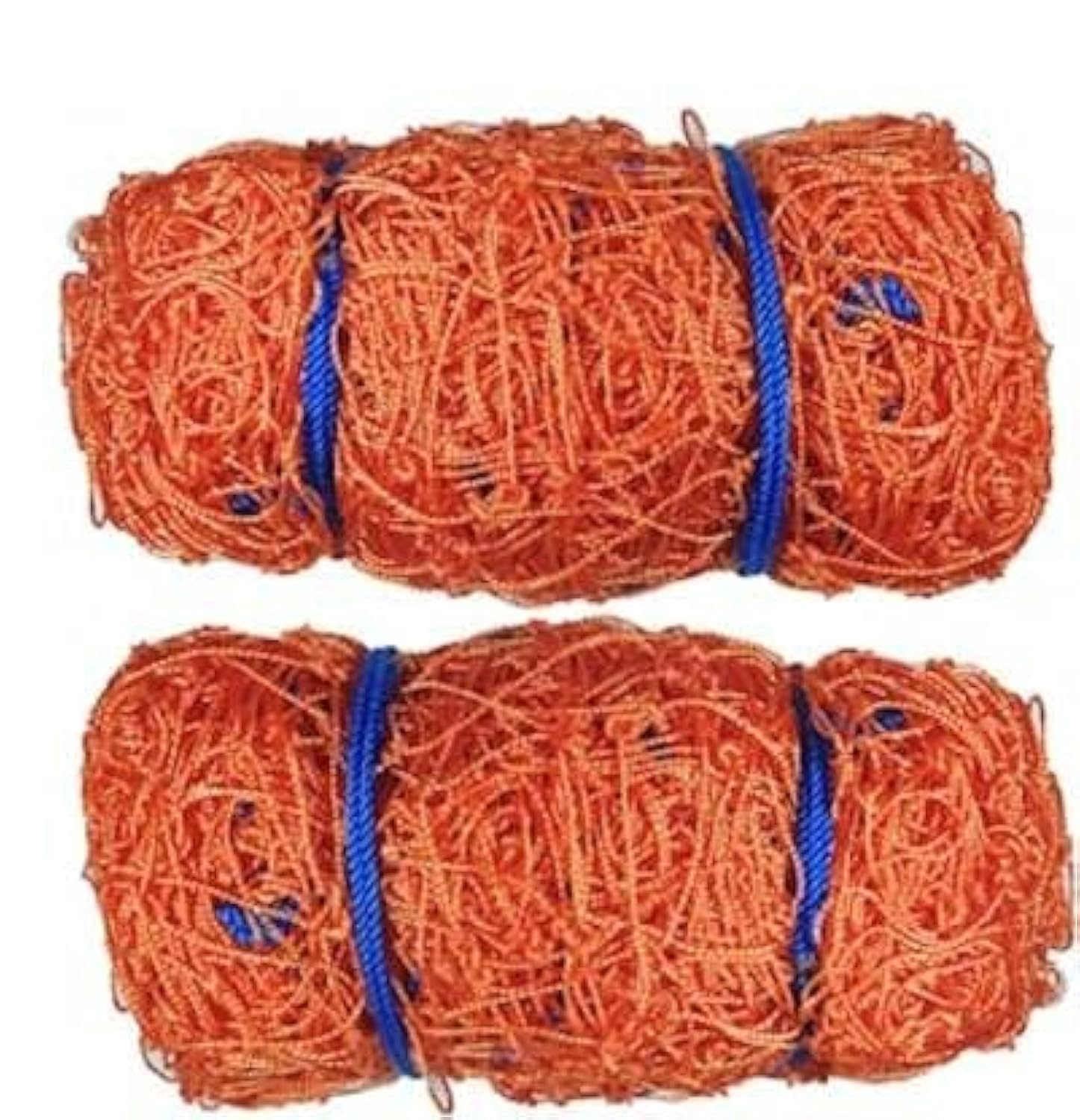 ProZone Football Goal Post Net, UV Protected, Machine Knitted, 2.5 MM Thickness (Orange, Nylon), Black