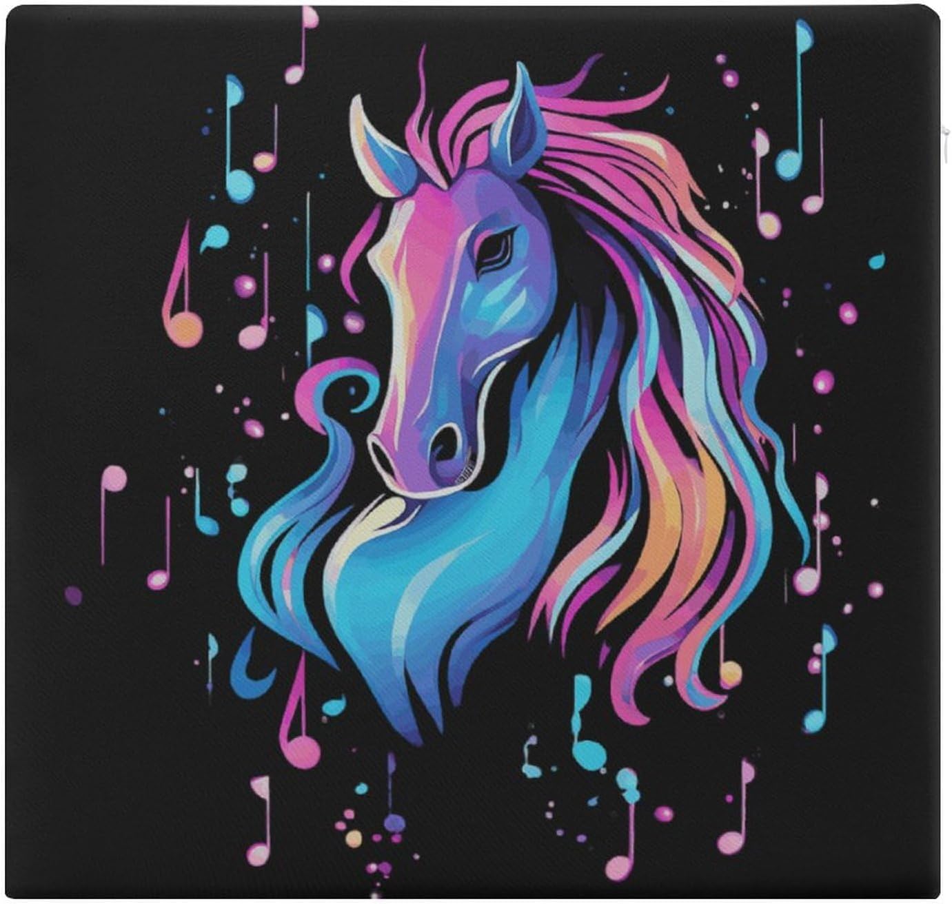 Music Horse Floor Pillow Meditation Yoga Cushion Square Chair Cushion Pillows Seating for Adults