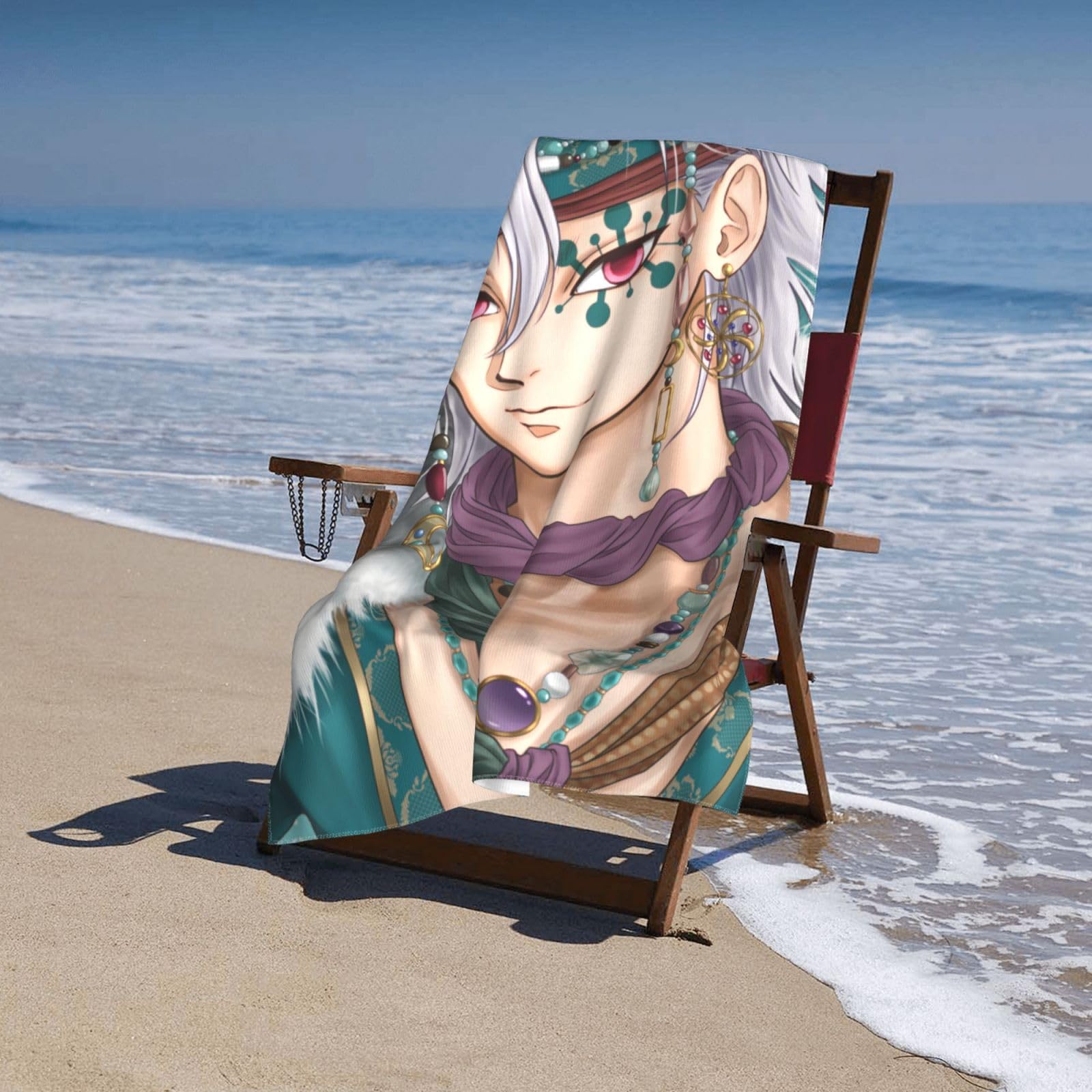 Amazon｜バスタオル 鬼滅の刃 宇髄天元 ビーチタオル 大判 肌に