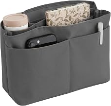 Bag-in-Bag Inner Bag [Partition to the Bottom, Non-Felt, Anti-Pilling] Very Lightweight Women's Tote Bag, Bag-In Bag, Small, Large Size, Dividers, 2 Sizes, 4 Colors (Dark Gray, M)