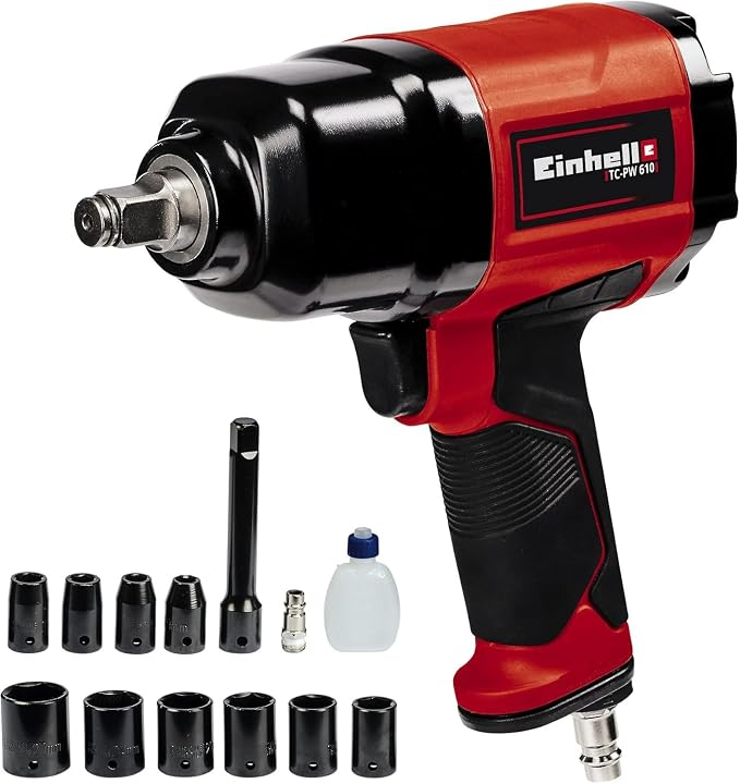 Einhell Atornillador de impacto de aire comprimido TC-PW 610 | Par de…
