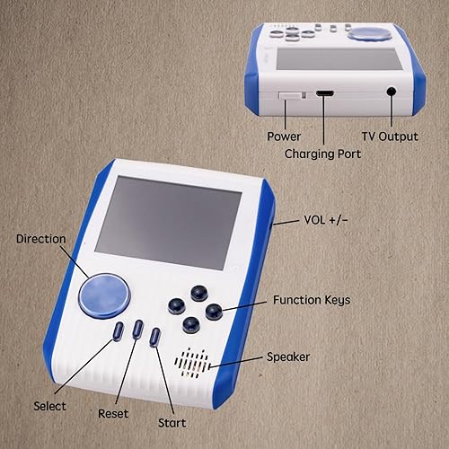 Miniatura 4 de Consola de juegos retro de mano, mini consola de juegos de mano para niños con 666 juegos retro clásicos, batería recargable de 1020 mAh, juego de