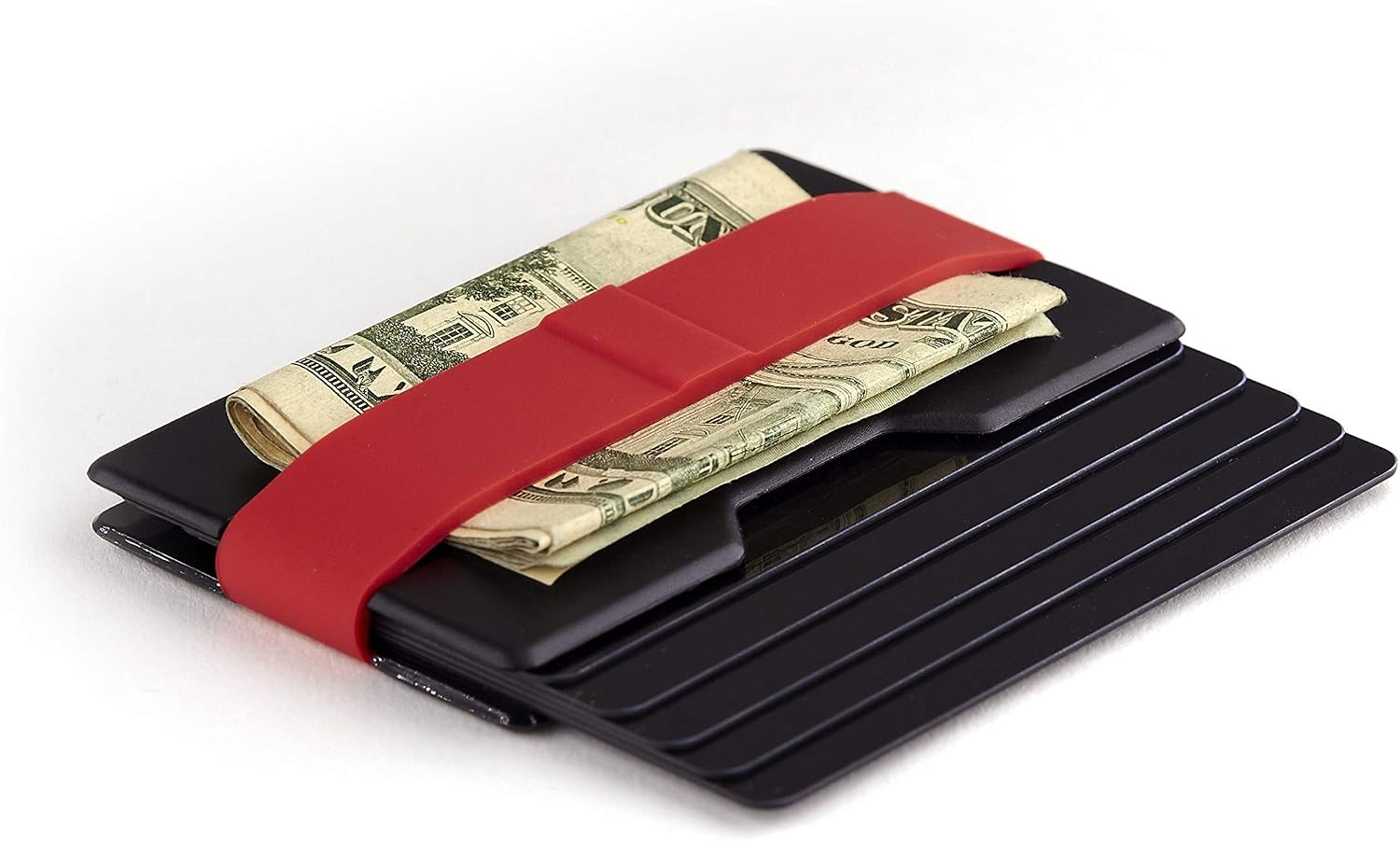 Radix One Black Steel - RFID Blocking Minimalist Front Pocket Ultra Thin Strong Wallet Money Clip image 3