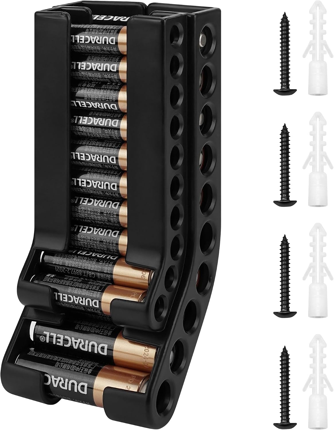 Wall-Mounted Battery Storage Box, Black