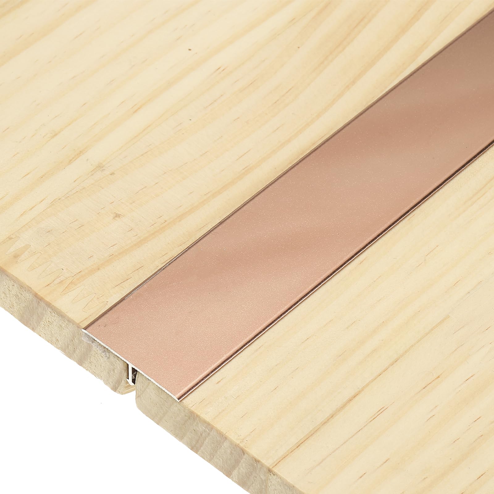 sourcing map 3Pcs T-Molding Transition Strips, 0.9m x 30mm (L x W) Aluminium Alloy Floor Flat Divider Strip Vinyl Flooring Edging Trim for Floor Gaps Doorways, Rose Gold