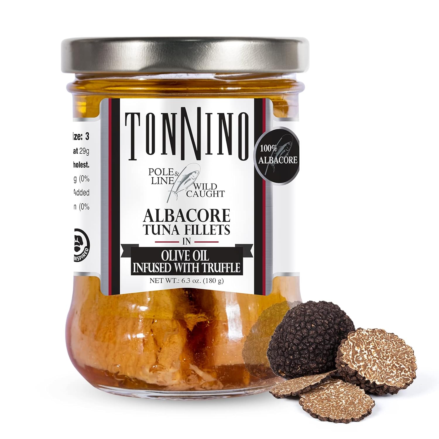 Tonnino Albacore Tuna in olive oil in Truffle 6.3oz 6
