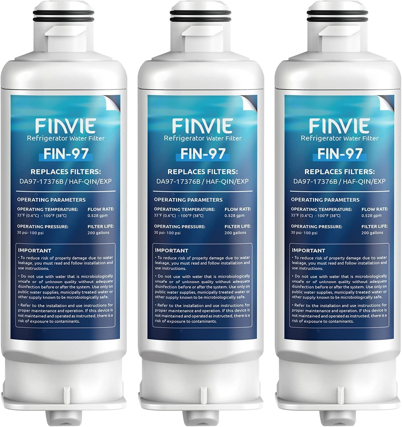 FINVIE DA9717376B Refrigerator Water Filter Replacement
