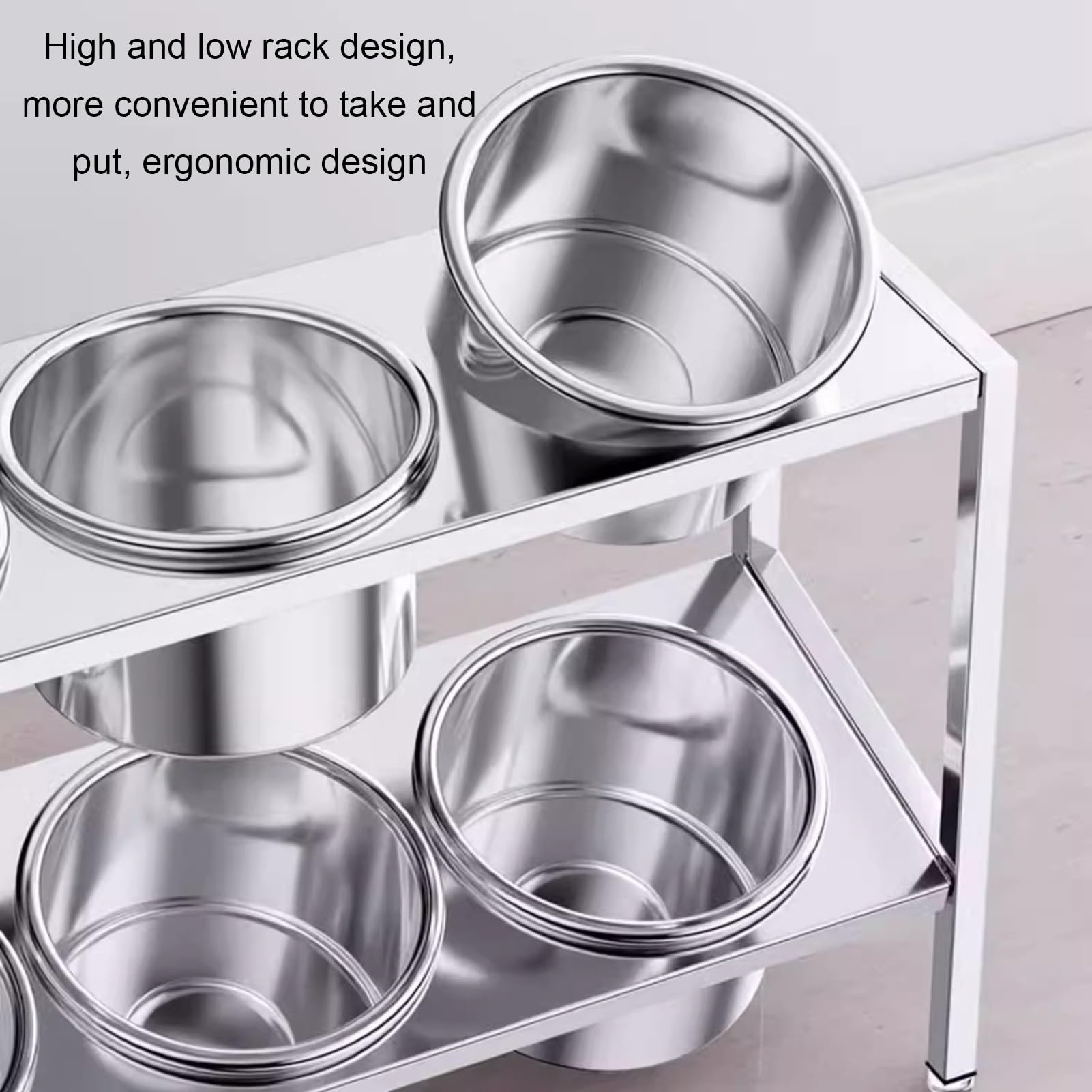 Ensemble de Supports à épices commerciaux, Distributeur de Condiments Double Couche en Acier Inoxydable, Support de Rangement pour comptoir, récipient pour,Silver-91x18.5x35cm