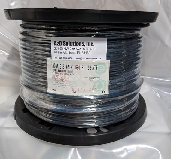 Amazon.com: 500-ft Spool Belden 1694A HD/SDI 18AWG RG6 Serial Digital ...