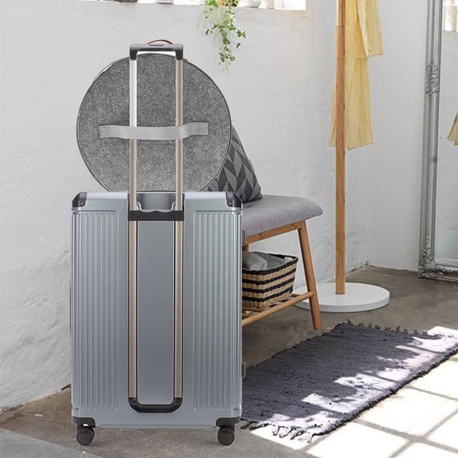 de almacenamiento para sombreros de fieltro: organizador plegable | organizador portátil para juguetes y ropa, contenedor con cremallera, diseño de ventana frontal transparente, solución