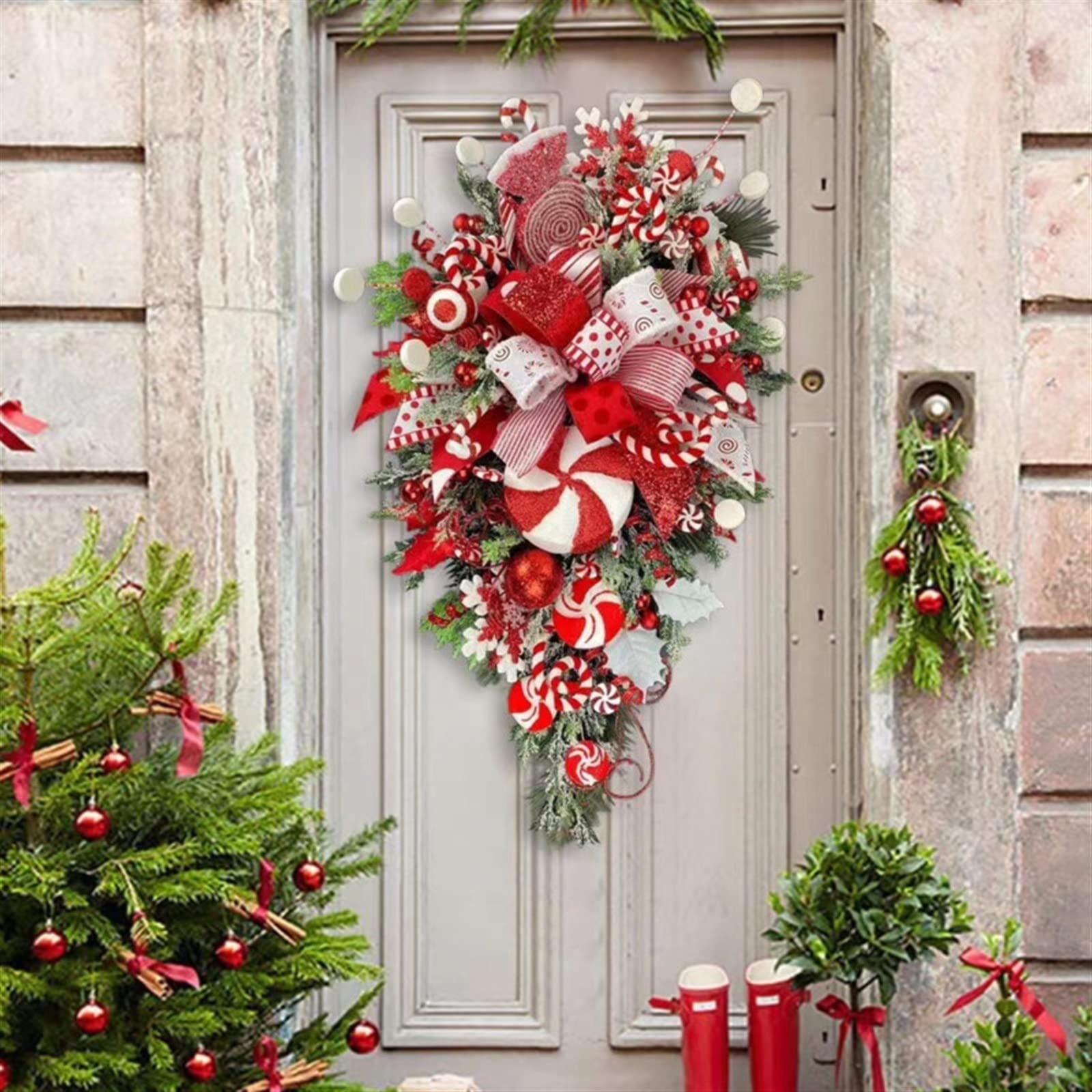 YiYa Grandi campane decorative natalizie con stella, 23 x 30 cm