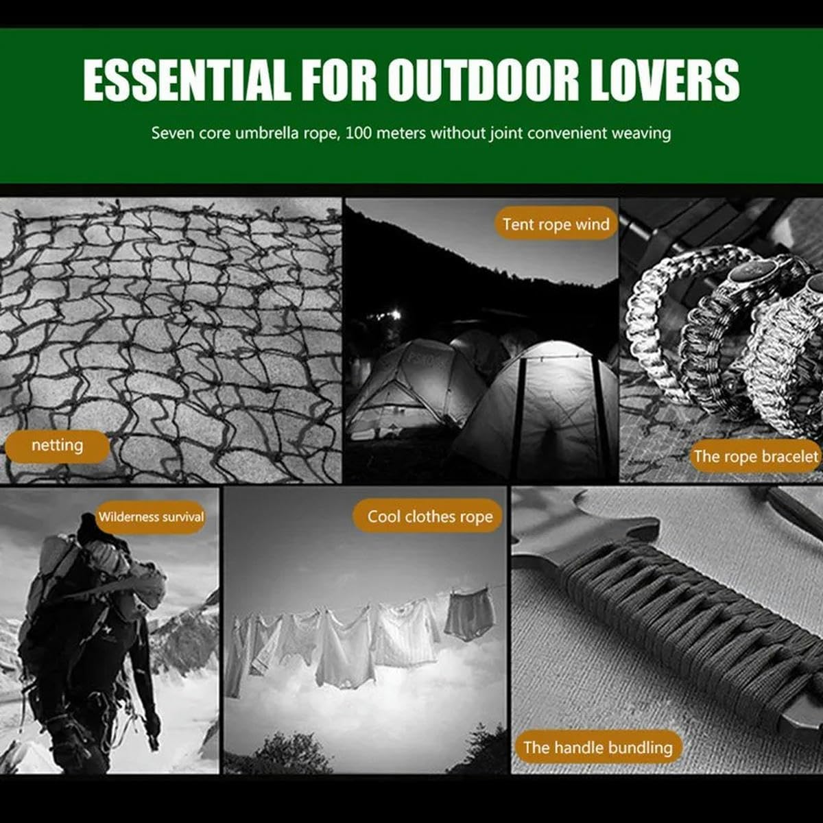 Nylonowa lina spadochronowa, 550 wojskowy Paracord 7 nici 4mm taktyczna linka spadochronowa akcesoria kempingowe Outdoor Survival DIY lina do bransoletki