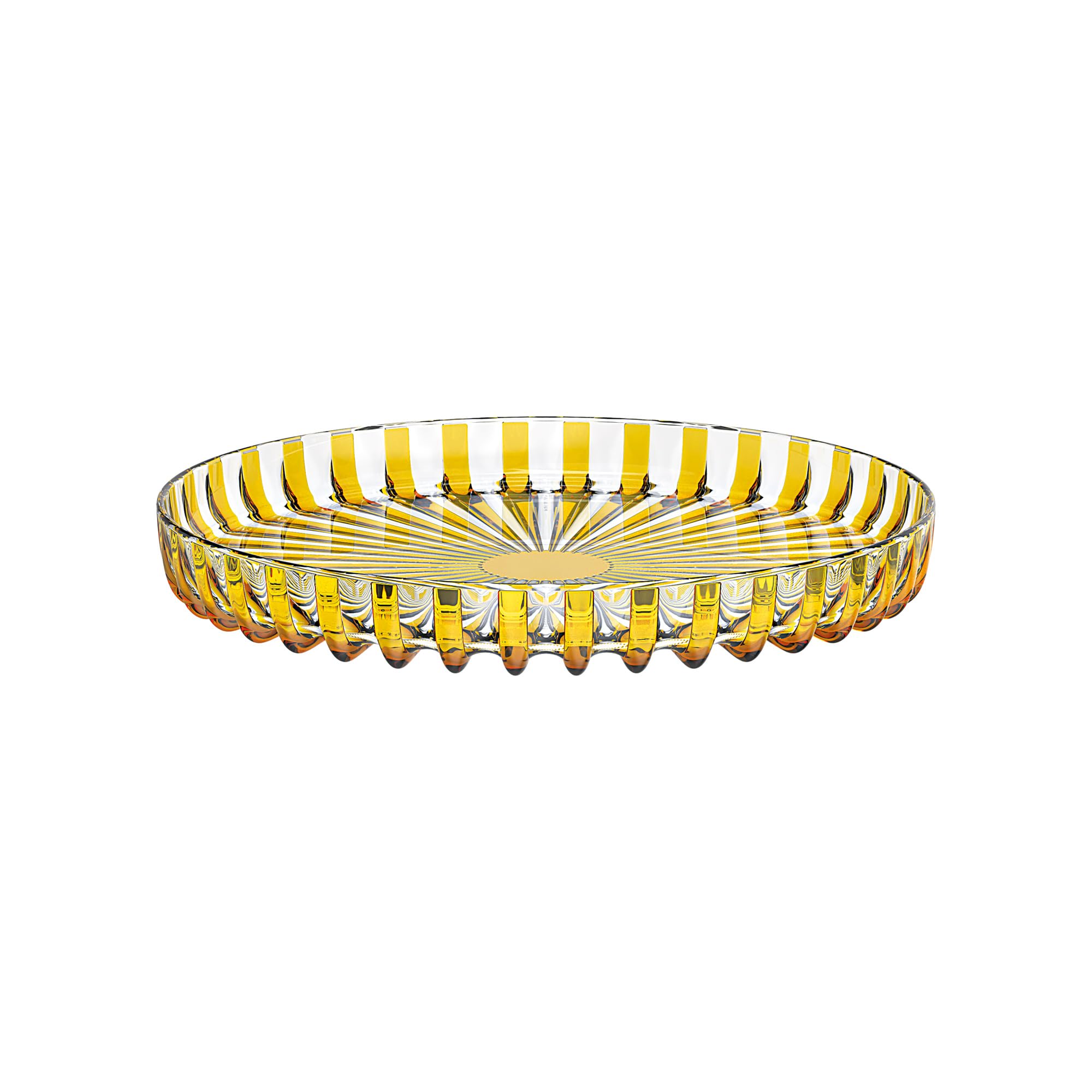 GUZZINI - Rundes Tablett "Dolcevita", Bio-Based Plastic, Amber, 31x31xh3,5