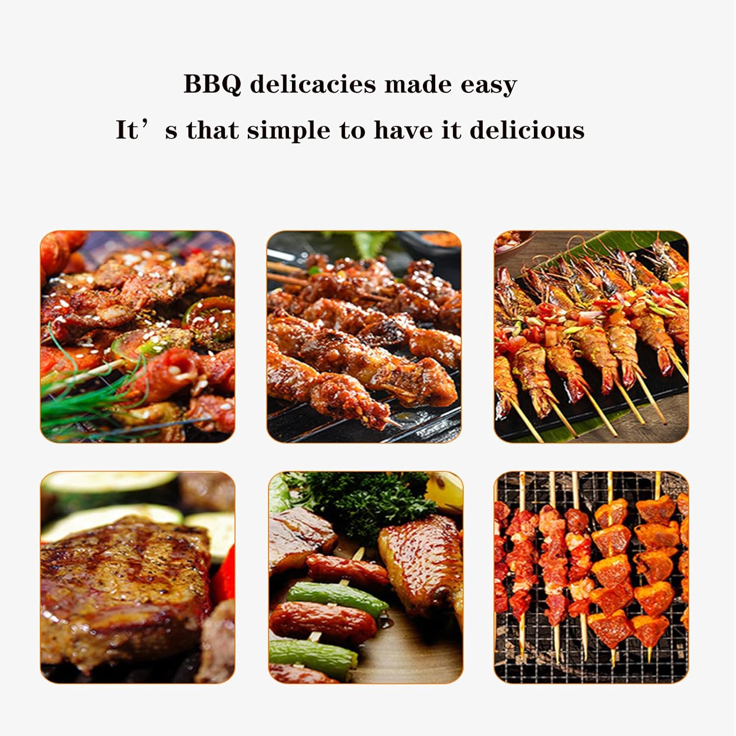 Electric Smokeless Indoor Grill - Electric Searing Grill with Adjustable Temperature Control to 572℉ Nonstick Indoor BBQ Rotisserie 3000W Portable Removable Stand Grill For Indoor Outdoor Camping