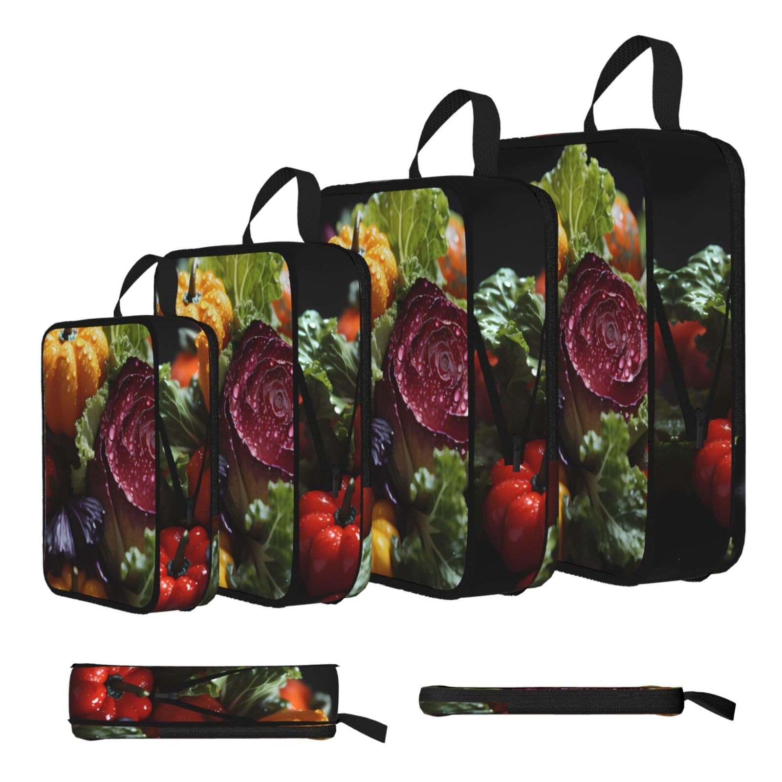 Fresh Cabbage Compression Packing Cubes 4 Piece Set