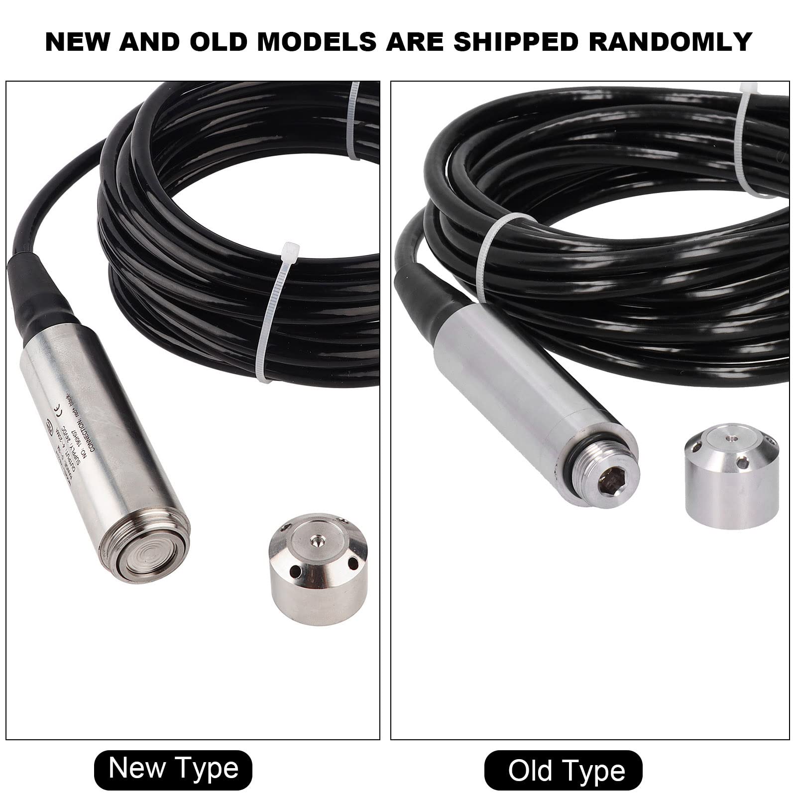 Transmisor de Nivel de Líquido, Sensor de Nivel de Tanque de Agua IP68 Sonda Desmontable Tanque Sensor de Agua Nivel 4 a 20Ma Salida de Señal (0-10m)