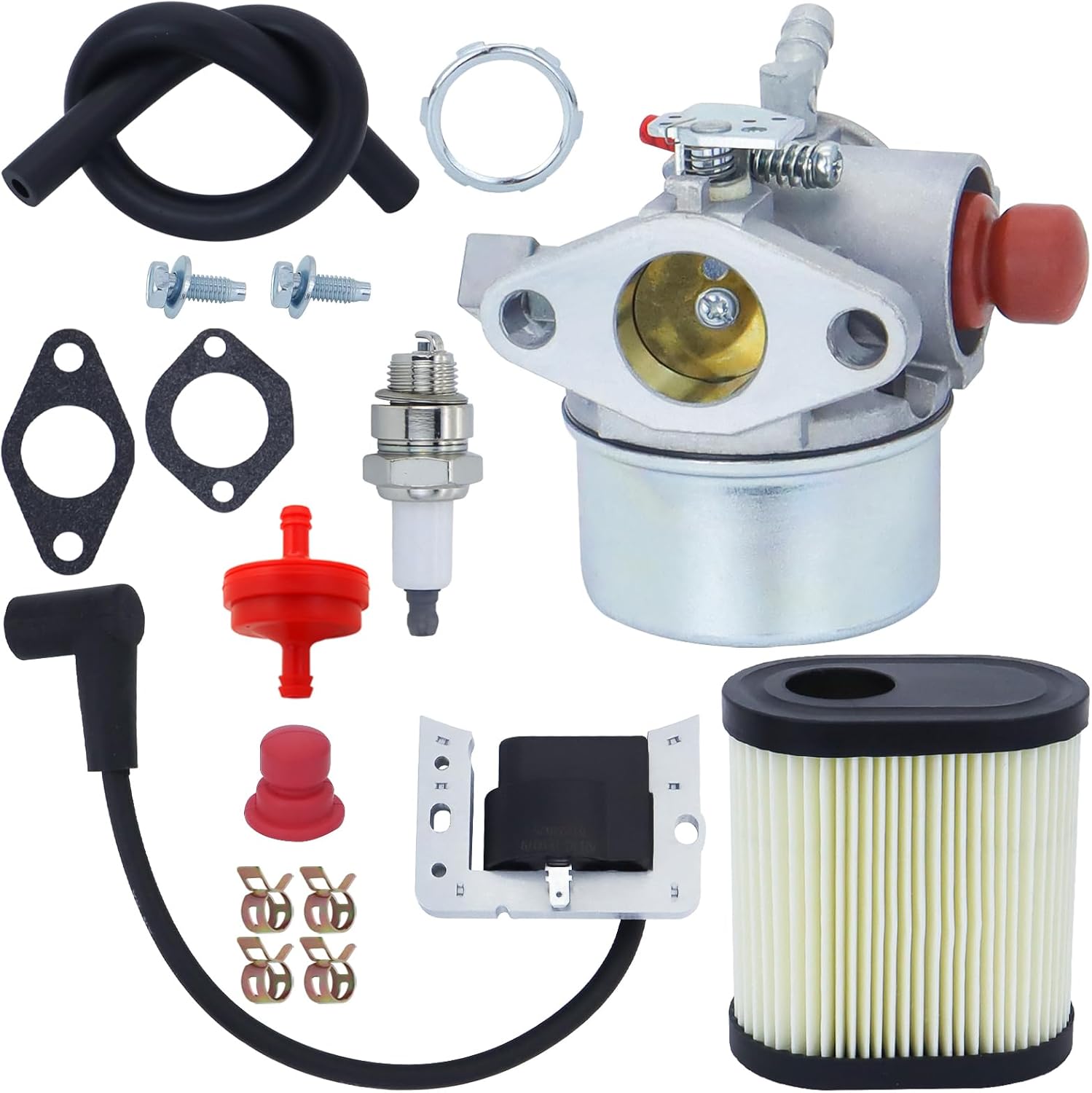 640350 Carburetor Fits for Tecumseh LEV100 LEV105 LEV120 LV195XA for Toro 20005 20013 20016 20071 Replaces for 640303 640271 640274 640338 640262A with 34443 Ignition Coil 36905 Air Filter