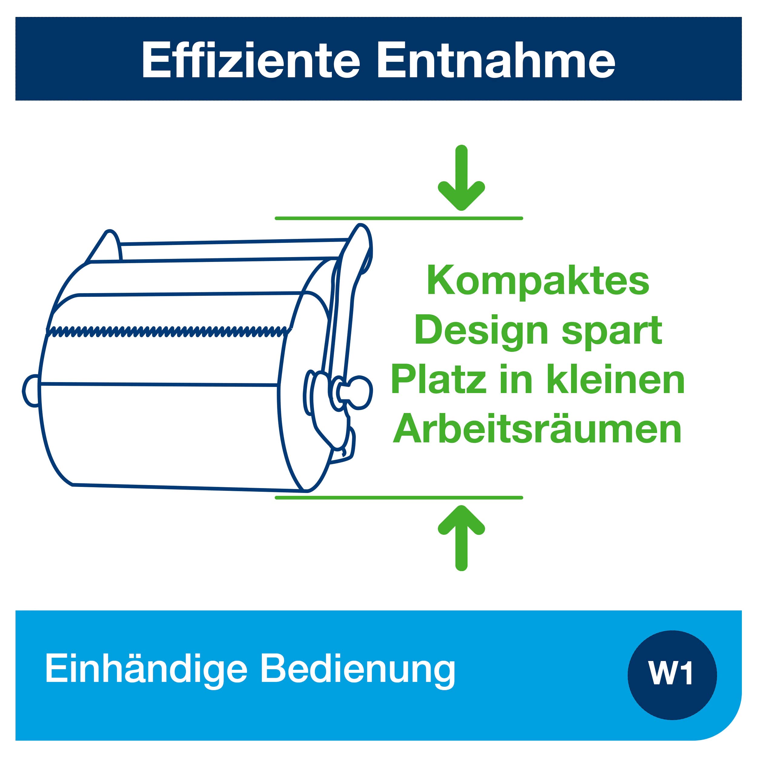 Tork 652108 Wandhalter in Rot Schwarz / Papierrollenhalter für Tork W1 Papierwischtücher im Performance Design