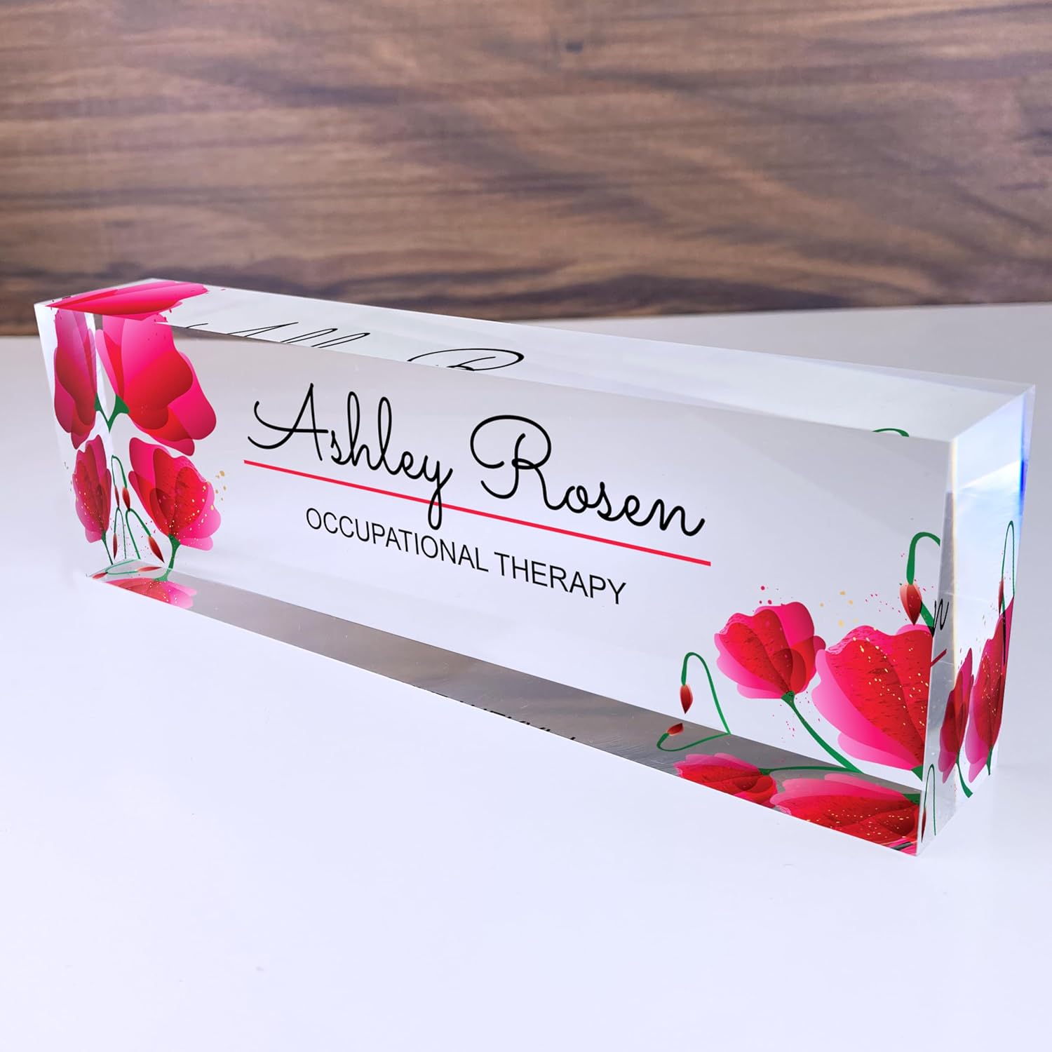 Acrylic Name Plate Christmas Gift, Personalized Desk, Custom Desk Gift, Name Plaque, Office Name Plate Decor - Image 2