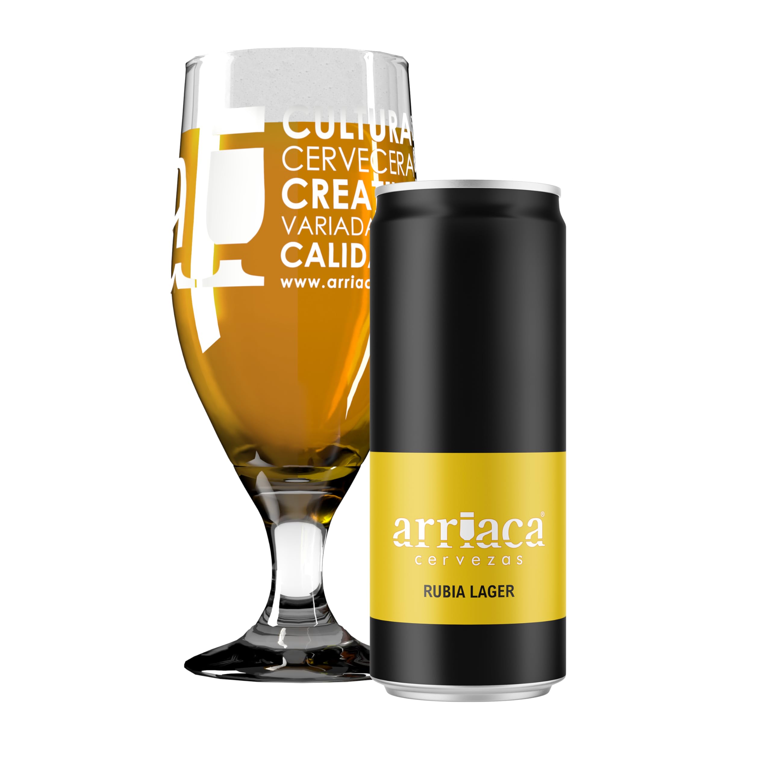 Cerveza Premium Arriaca RUBIA SIN GLUTEN en Pack Fabricación Artesanal. Premios internacionales a la Mejor Cerveza Rubia Artesana (24 latas 33cl)