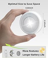 Vista 9 de EZVALO LED Puck Lights, Rechargeable Battery Touch Light, 2.5'' Mini Tap Lights, Wireless Closet Light, Under Cabinet Lighting, 3 Color Temps, Sitck