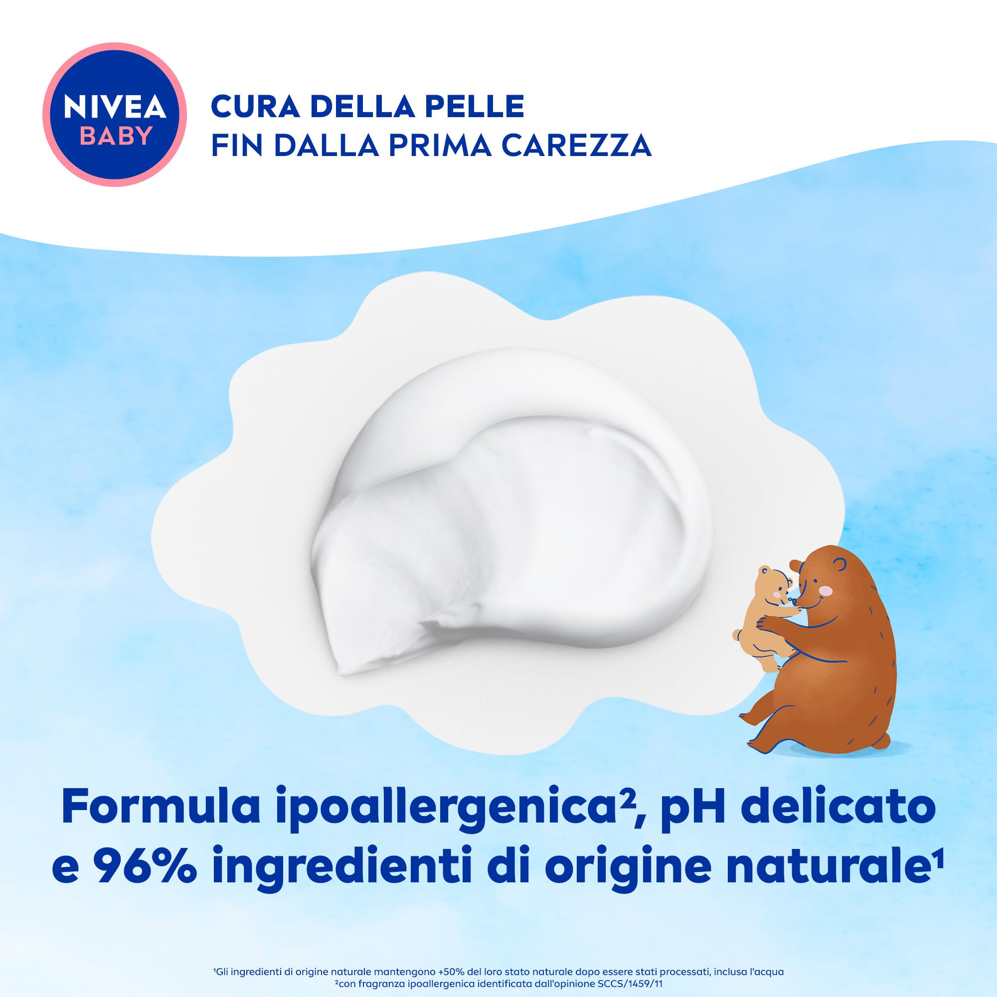 NIVEA BABY Viso & Corpo Crema Soffice 200ml, Crema corpo bambini idratante e nutriente, Crema viso neonato con Latte di Mandorla e Vitamine