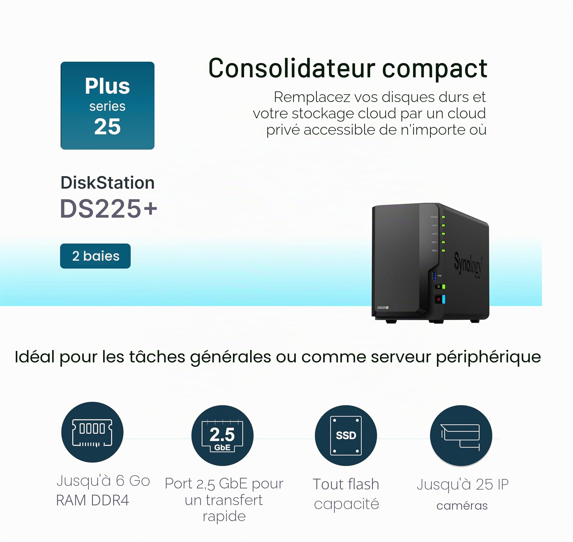 Synology DiskStation DS225+ 2 Baies