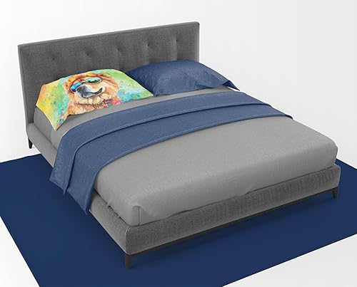Miniatura 3 de Caroline's Treasures DAC2490PILLOWCASE Chow Chow Hippie Dawg Standard Pillowcase Lightweight Super Soft Easy Care Decorative Artwork Pillowcase,