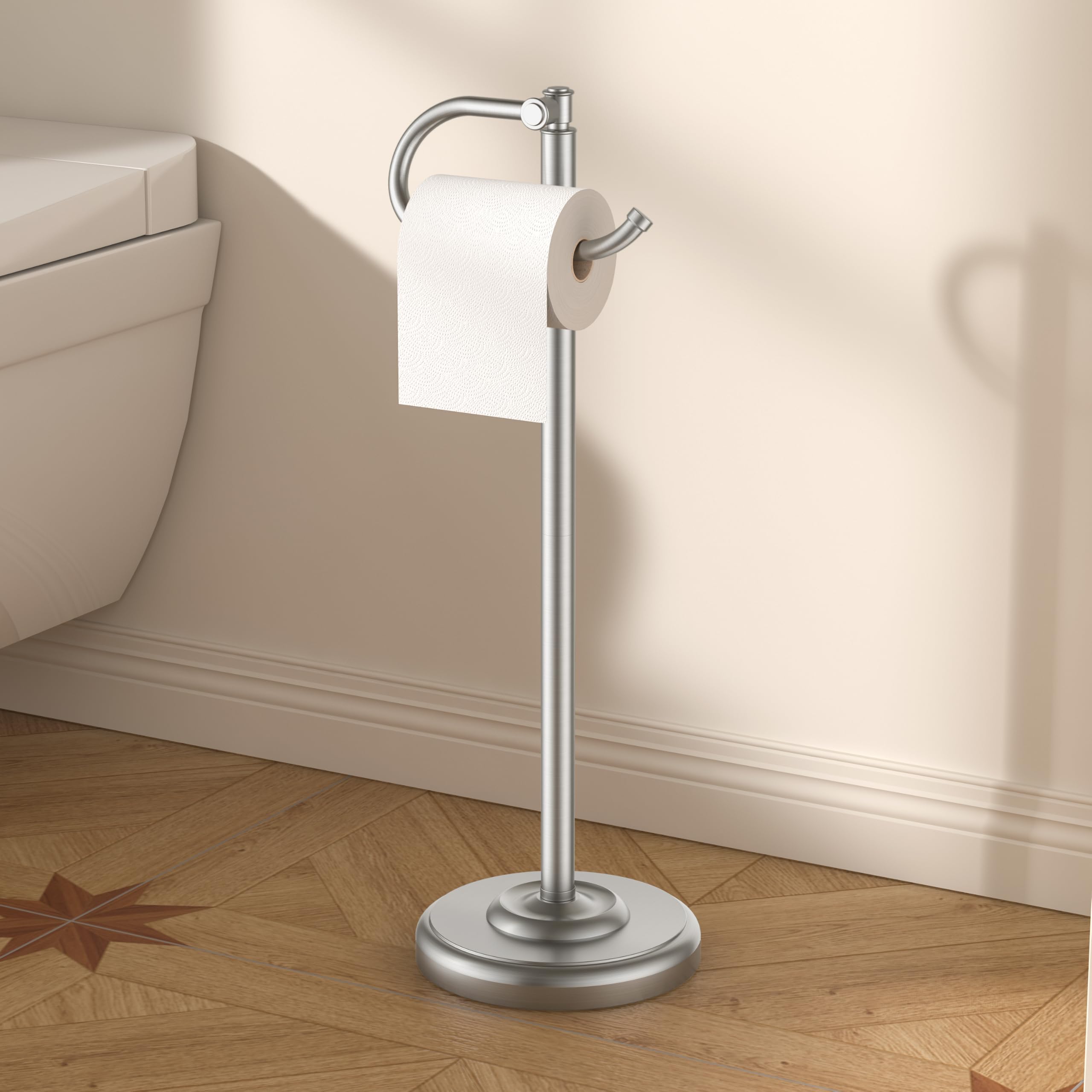 FORIOUS Toilet Paper Holder Stand, Vintage Freestanding Tissue Roll Holder — Amazon image 2