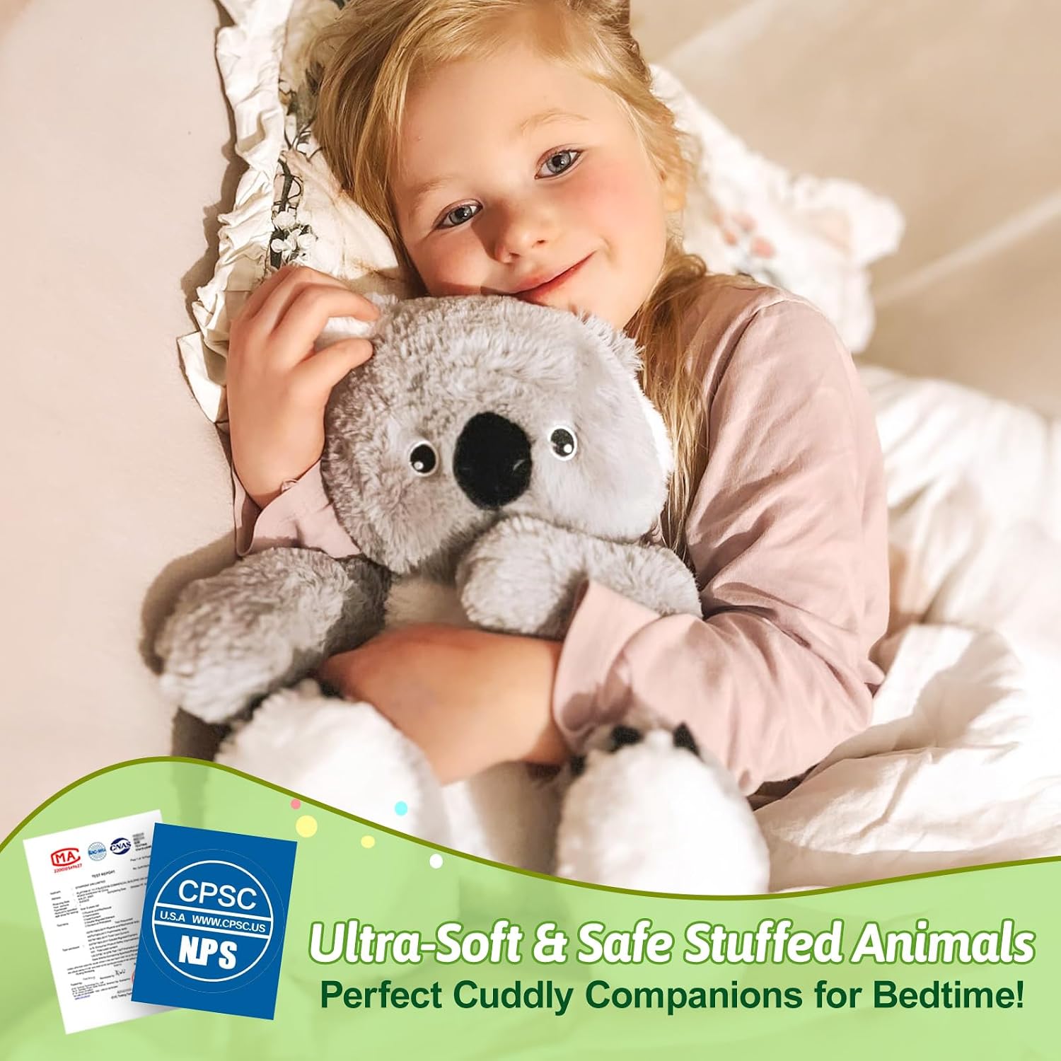 OUOZZZ Koala Stuffed Animal with Babies Inside - 12" Plush Toy with 4 Baby Koalas - Gift Present Toys for Girls & Boys
