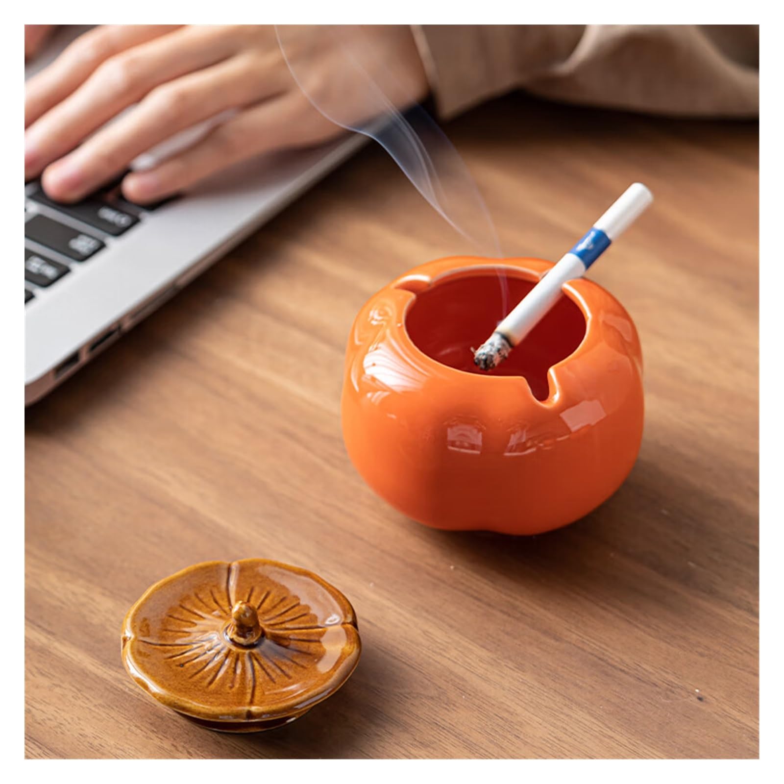 Cendrier Ashtray with Lid Ash Tray for Outside Indoor Windproof