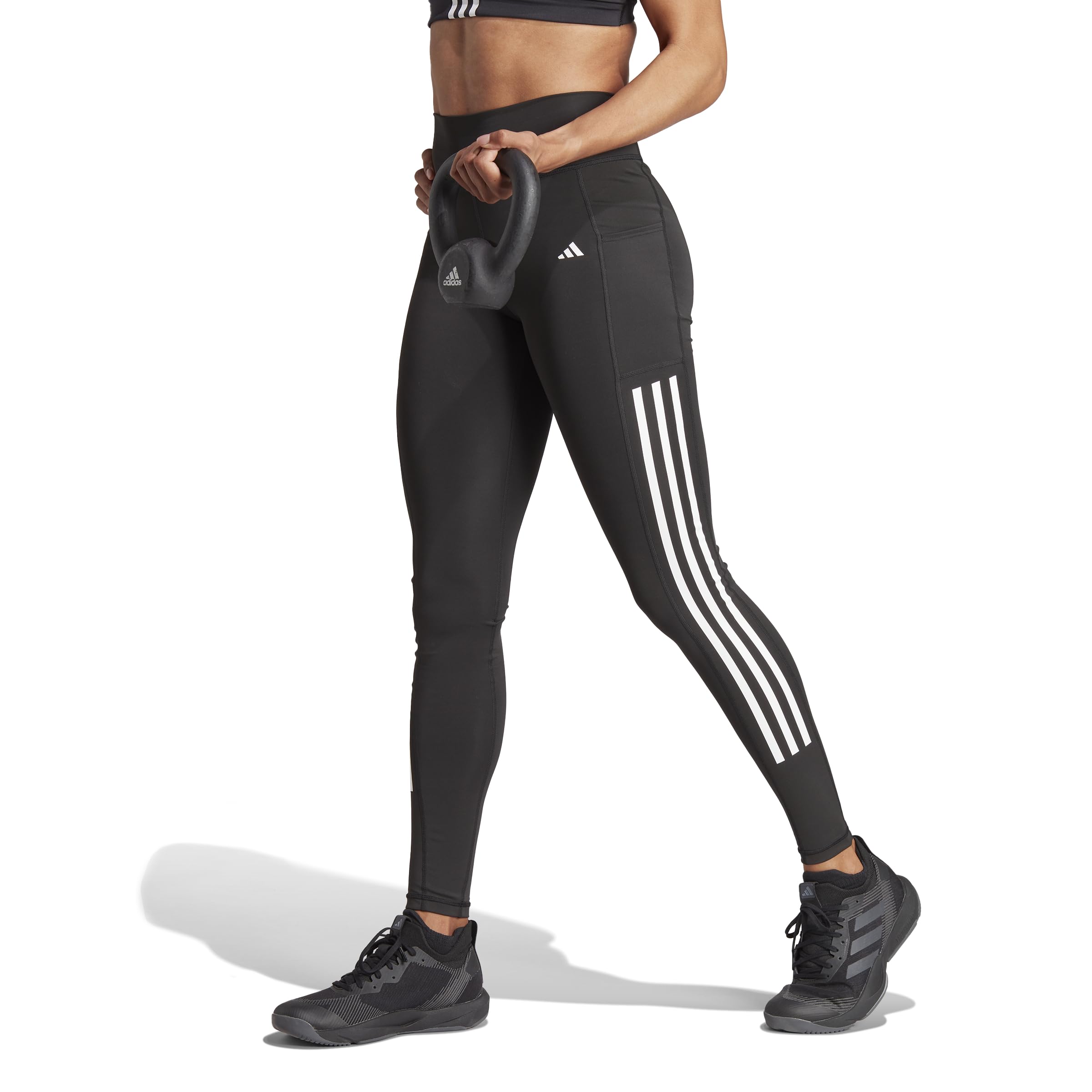 adidas - Optime 3-Stripes Full Length Leggings, Calzamaglia Donna