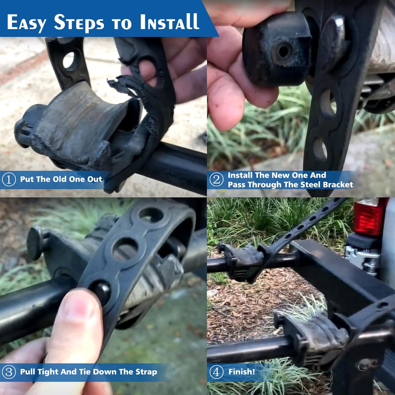 Bike Rack Strap, Bike Wheel Stabilizer Straps, Replacement Rubber Straps Accessory Strap Kit, Adjustable, Bicycle Wheel Stabilizer Straps 4 Pack