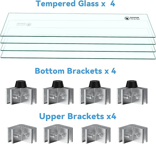 Miniatura 7 de Skyflame Protector de viento de vidrio para hoguera, cuadrado de 18 x 18 x 6 pulgadas, protector de llama de vidrio templado, juego de parabrisas