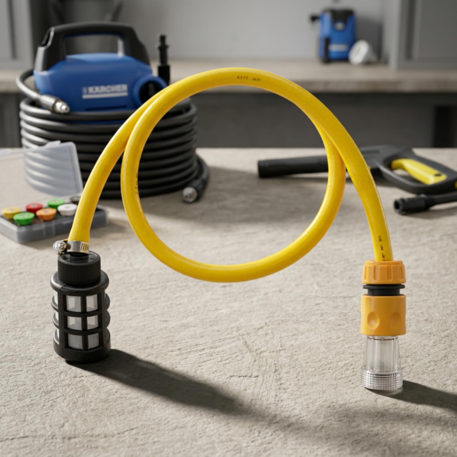 Tubo di Ingresso Acqua con Raccordi Compatibile Tubo di Aspirazione con Raccordi Rapidi Alta Pressione per Amanti Del, Kit Da 3 Pezzi Con Nipplo In Rame, Auto-adescamento E Tubo Da 5 Metri