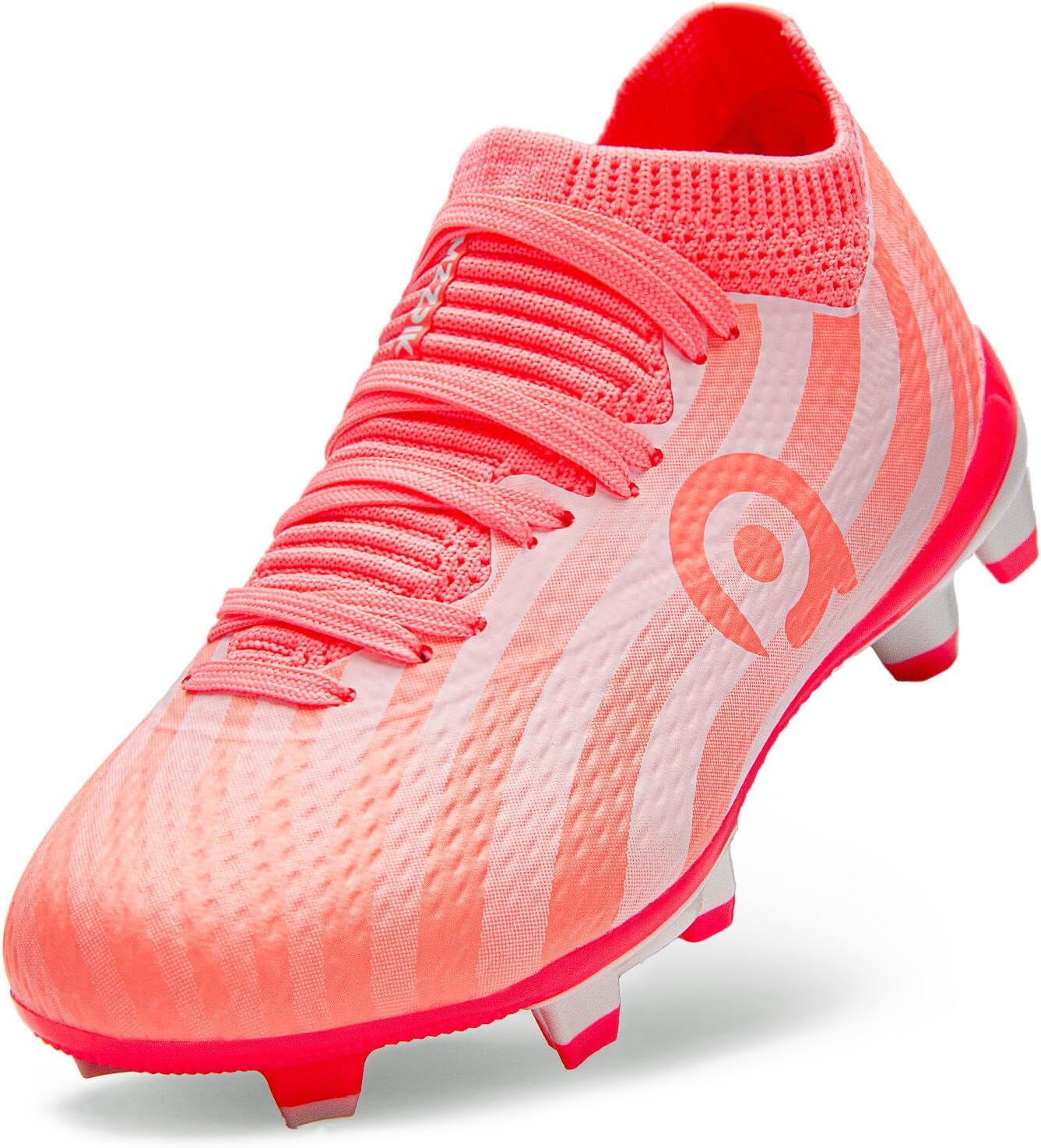 AMZZPIK Kids Soccer Cleats for Little/Big Kid Size 11C-6Y Youth Professional Cleat for Boys and Girls 1 Little Kid Light Pink