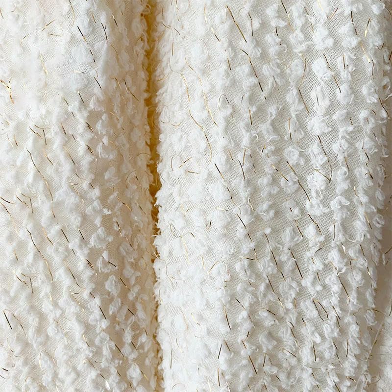 150 cm breit, 300 cm lang, Goldfaden, Jacquard, bestickter Chiffon-Stoff, Meterware, Polyester-Chiffon-Stoff für die Kleiderherstellung