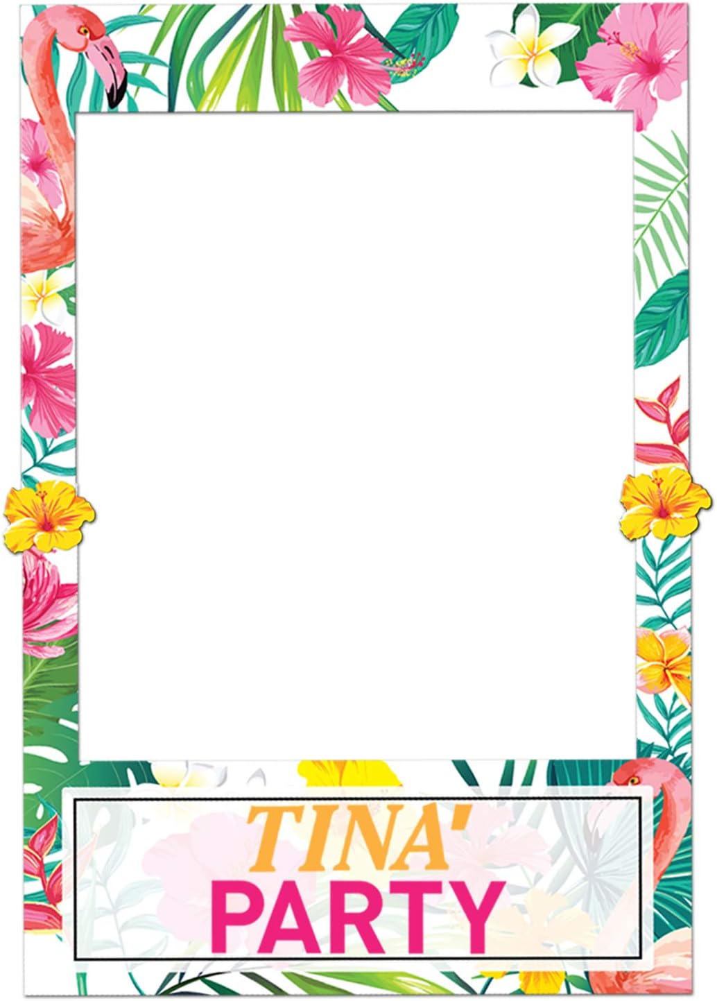 Luau Party Supplies-2 in 1 Luau Photo Booth Props Frame-Luau Birthday Decorations-Party Beach Decorations Hawaiian Party Supplies
