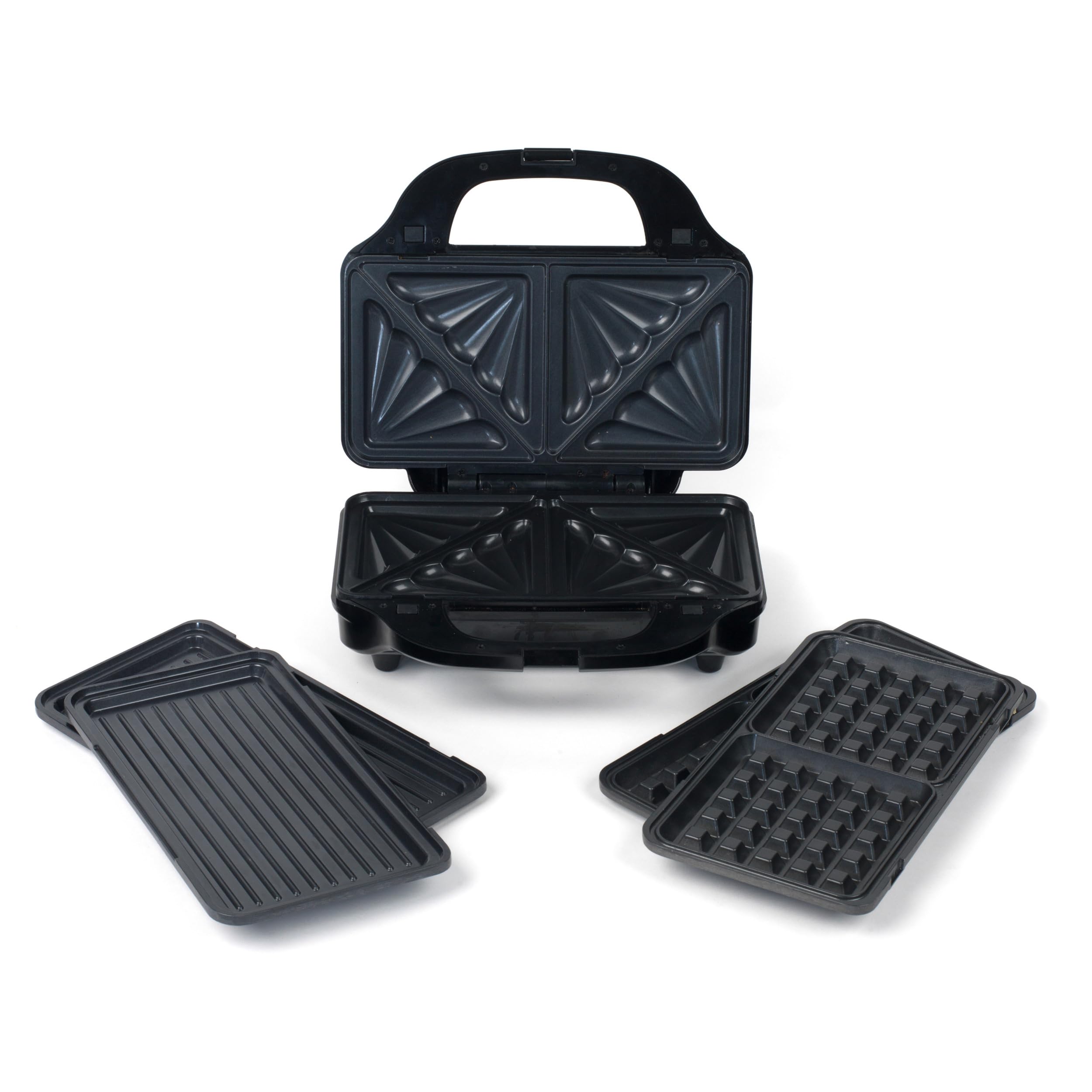 Petra PT2143TVDEEU7 Urzadzenie 3 w 1 XL do przekasek, nieprzywierajace i latwe w czyszczeniu plyty 28,5 cm, 900 W, gofrownica, opiekacz do panini, toster, lunch/sniadanie, chlodne w dotyku uchwyty