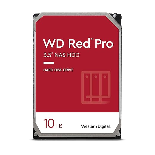 Western Digital 10TB WD Red Pro NAS Internal Hard Drive HDD - 7200 RPM, SATA 6 Gb/s, CMR, 256 MB Cache, 3.5" - WD102KFBX